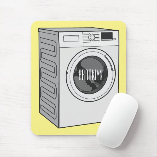 Cartoon der Waschmaschine Mousepad (Mit Mouse)