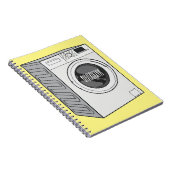 Cartoon der Waschmaschine Notizblock (Rechte Seite)