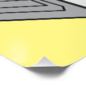 Cartoon der Waschmaschine Poster (Ecke)