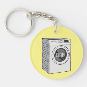 Cartoon der Waschmaschine Schlüsselanhänger