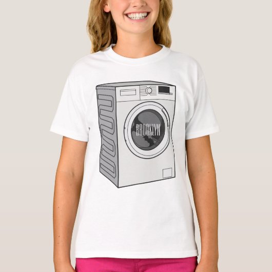 Cartoon der Waschmaschine T-Shirt (Vorderseite)