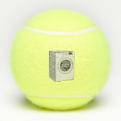 Cartoon der Waschmaschine Tennisbälle (Rückseite)