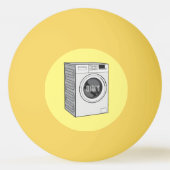 Cartoon der Waschmaschine Tischtennisball (Rückseite)