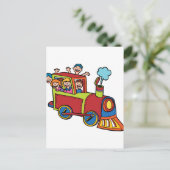 Cartoon der Zugfahrer Postkarte (Stehend Vorderseite)
