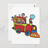 Cartoon der Zugfahrer Postkarte (Vorne/Hinten)