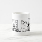 Cartoon des AbrissAN Kaffeetasse (Mittel)