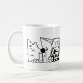 Cartoon des AbrissAN Kaffeetasse (Links)