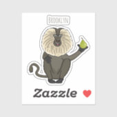 Cartoon des Affen Aufkleber (Blatt)