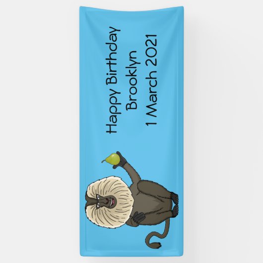 Cartoon des Affen Banner (Vertikal)