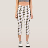 Cartoon des Affen Capri Leggings (Vorderseite)