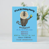 Cartoon des Affen Einladung (Stehend Vorderseite)