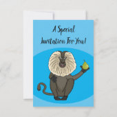 Cartoon des Affen Einladung (Rückseite)