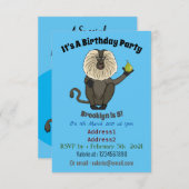 Cartoon des Affen Einladung (Vorne/Hinten)