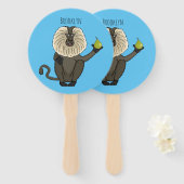 Cartoon des Affen Fächer (Vorne und Hinten)