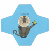 Cartoon des Affen Fußball (Flach)