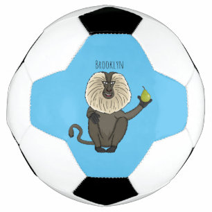 Cartoon des Affen Fußball