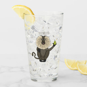 Cartoon des Affen Glas