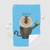 Cartoon des Affen Golfhandtuch (Insitu)