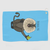 Cartoon des Affen Golfhandtuch (Horizontal)