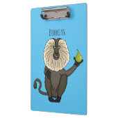 Cartoon des Affen Klemmbrett (Links)