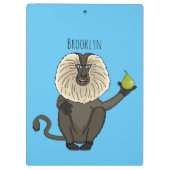 Cartoon des Affen Klemmbrett (Rückseite)