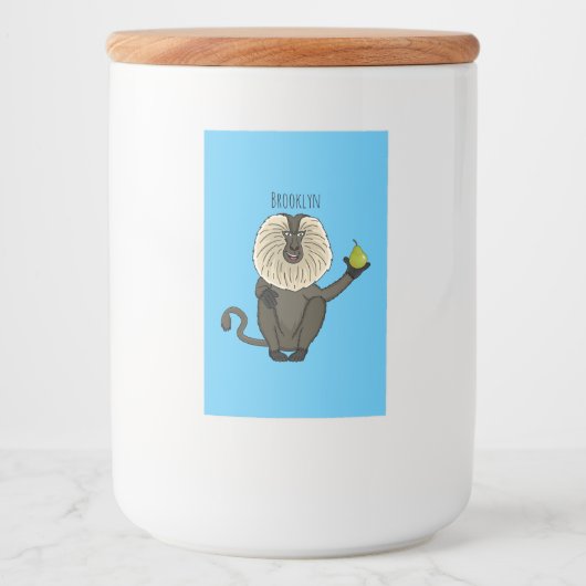 Cartoon des Affen Lebensmitteletikett (Vorderseite)