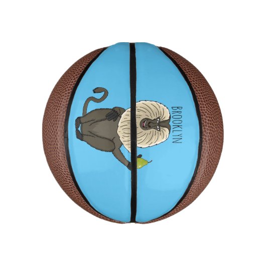Cartoon des Affen Mini Basketball (Vertikal)