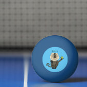 Cartoon des Affen Tischtennisball (Netto)
