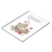 Cartoon des Autors mit lustigem Zitat Notizblock (Linke Seite)