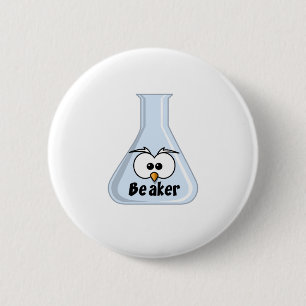Cartoon des Becherglases Button