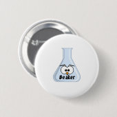 Cartoon des Becherglases Button (Vorne & Hinten)