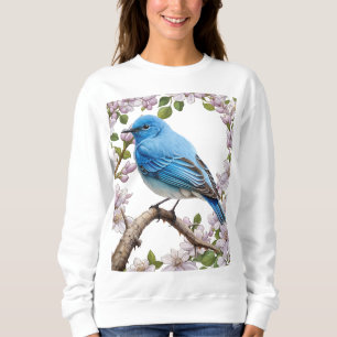 Cartoon des Bergvogels mit Syringa Sweatshirt
