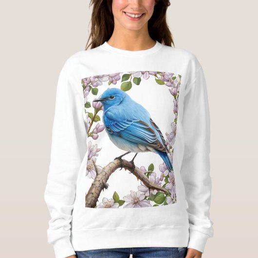 Cartoon des Bergvogels mit Syringa Sweatshirt (Vorderseite)