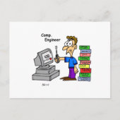 Cartoon des Computeringenieurs Postkarte (Vorderseite)