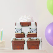 Cartoon des E-Mail-Postfachs Geschenkpapier