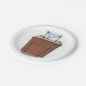 Cartoon des E-Mail-Postfachs Pappteller (Schrägansicht)