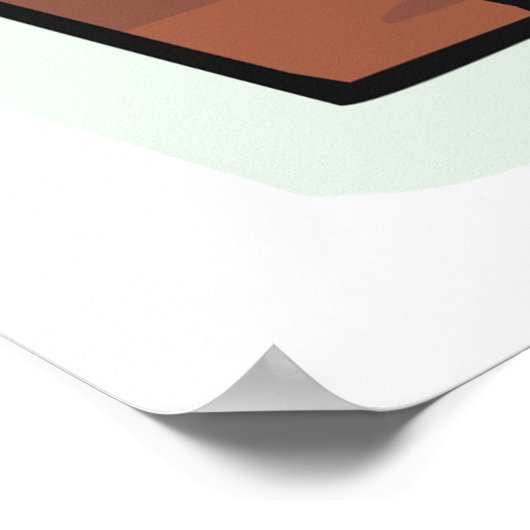 Cartoon des E-Mail-Postfachs Poster (Ecke)