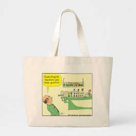 Cartoon des englischen Lehrer-278 in der Farbe Jumbo Stoffbeutel