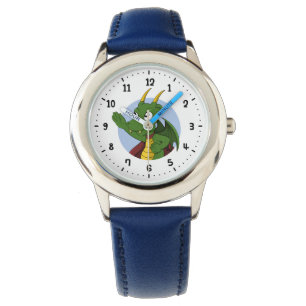 Cartoon des grünen Drachen Armbanduhr