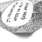 Cartoon des Klimawandels Poster (Ecke)