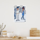 Cartoon des Kundenservice Poster (Küche)