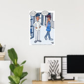 Cartoon des Kundenservice Poster (Heimbüro)