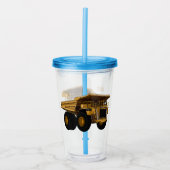 Cartoon des Lastkraftwagens Acryltrinkbecher (Vorderseite)