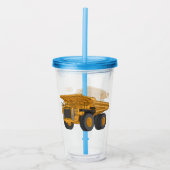 Cartoon des Lastkraftwagens Acryltrinkbecher (Vorderseite)