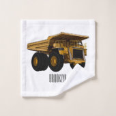 Cartoon des Lastkraftwagens Badhandtuch Set (Waschlappen)