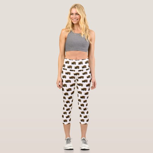 Cartoon des Lastkraftwagens Capri Leggings (Vorderseite)