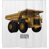 Cartoon des Lastkraftwagens Duschvorhang (Vorderseite)