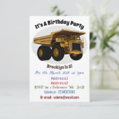 Cartoon des Lastkraftwagens Einladung (Stehend Vorderseite)