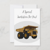 Cartoon des Lastkraftwagens Einladung (Rückseite)