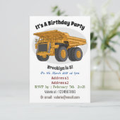 Cartoon des Lastkraftwagens Einladung (Stehend Vorderseite)